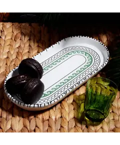 Pjate qeramike ovale 26cm, Ngjyra: Gjelbërt