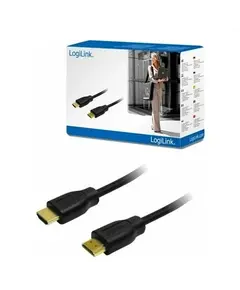 Logilink Cable 1.5m, HDMI 1.4, 2x HDMI male, Black