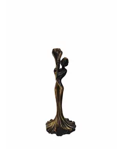 C0036 - Single girl patterned candlestick - Gold