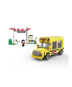Lodër - Snoopy Street Fair Building Blocks A(School Bus, 288 copë)"