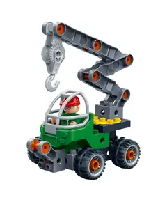 Lodër - Construction Vehicle Big Building Blocks(Crane, 20 copë)"