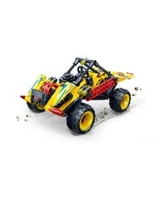 Lodër - Race Car Building Kit(Yellow, 200 copë)"