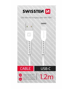 Kabëll Swissten DATE  Usb/Usb-c 1.2 White 71506020