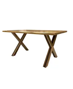 Tavolinë buke masiv 90x180 cm - Natur X"