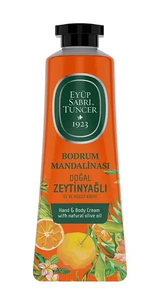 Krem për duar dhe trup me vaj ulliri 50ml - Bodrum manderina /P96", Ngjyra: Portokall