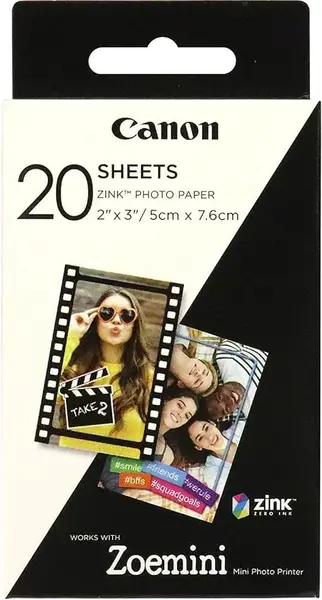 Photo paper CANON ZINK , 5x7.6 cm, 20 cope 