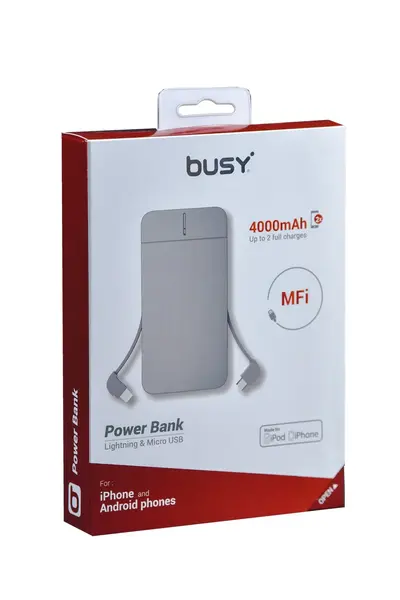 Adapter  Busy Power Bank 4000 mAh MFI & Micro