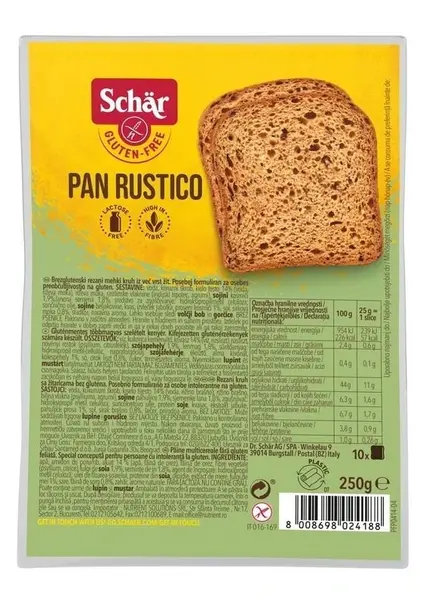 Bukë e zezë -Rustico Bread 8x250 gr /P8"