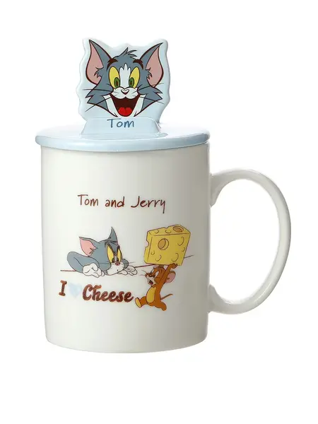 Tom & Jerry Filxhan me kapak 340ml (Kaltërt, Tom)"