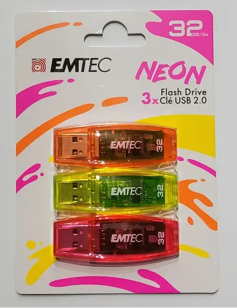 USB EMTEC, 32GB, USB 2.0, pack of 3 in 1
