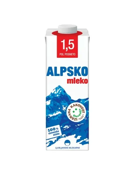 Alpsko qumësht  1.5 % 1L 1/12"
