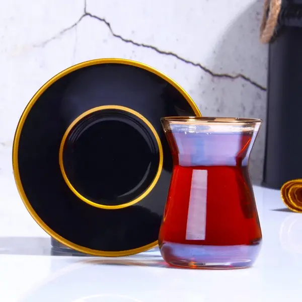 Gota çaji + tablla qeramike set 12c", Ngjyra: Zezë