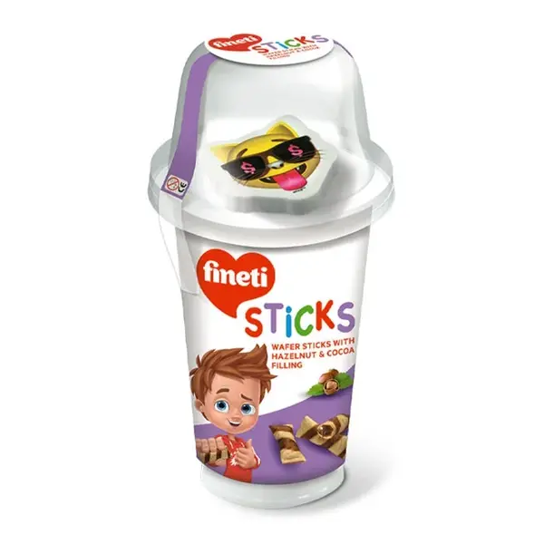 Fineti Sticks Hazelnut+Toy 45g/P6