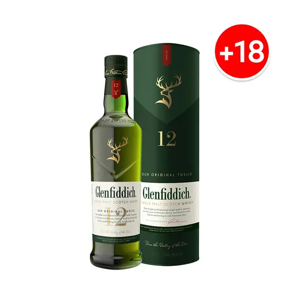 Glenfiddich 12 yo (single malt) 0.7L, 40%  /P12