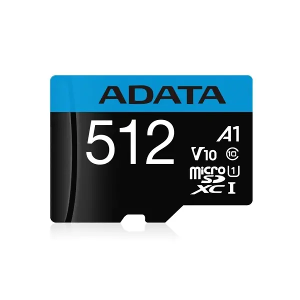 USB Card  ADATA 512GB read 100 MB/s, write 25 MB/s, speed class 10