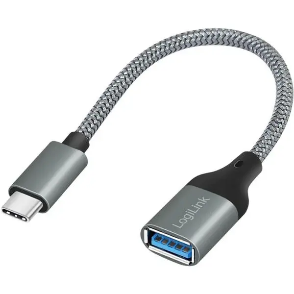 Adapter  LogiLink ,USB-C > USB-A (ST-BU) 0,15m /Dark Grey