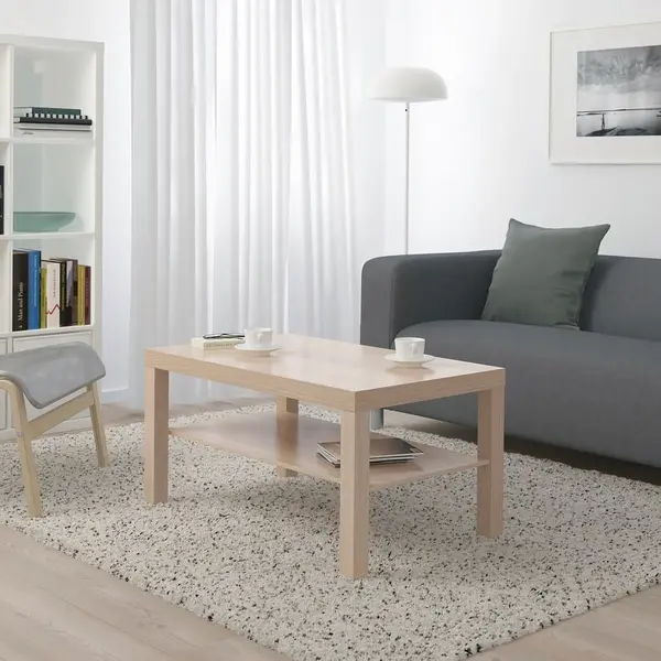 IKEA LACK Tavolinë 90x55 cm / bezhë, Ngjyra: Kafe