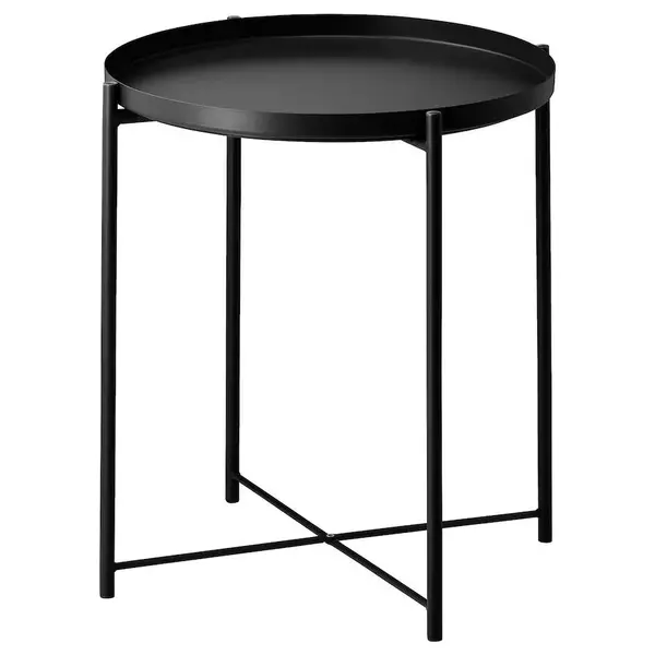 IKEA GLADOM Tavolinë 45x53cm / zezë, Ngjyra: Zezë