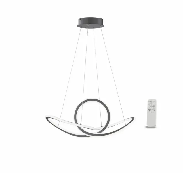 LDP01-05 Lambario-53W-2800K-5500K-4700LM-Remote control-dimmable-black-led-pendant lighiting fixture