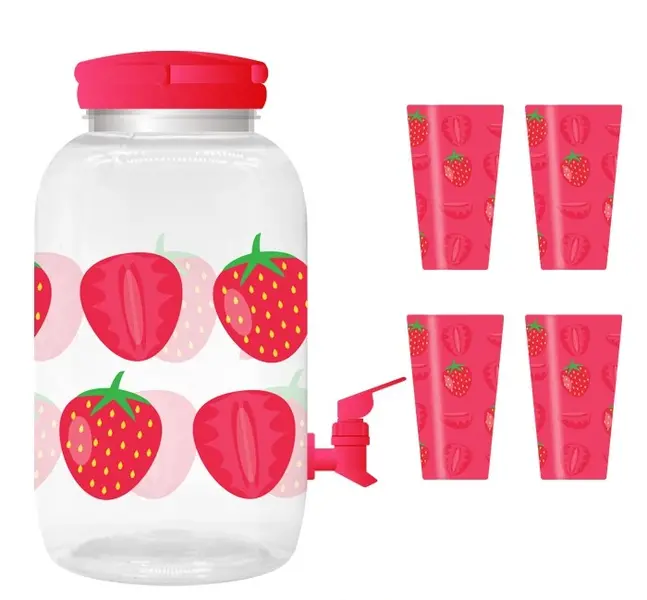 Set per ujë të ftohtë Fruit Series 5c Strawberry", Ngjyra: Kuqe
