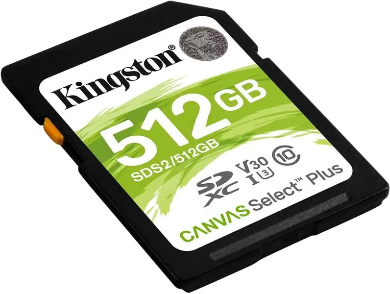 USB Card Memory Card Kingston Canvas Select Plus, 512GB, Class 10