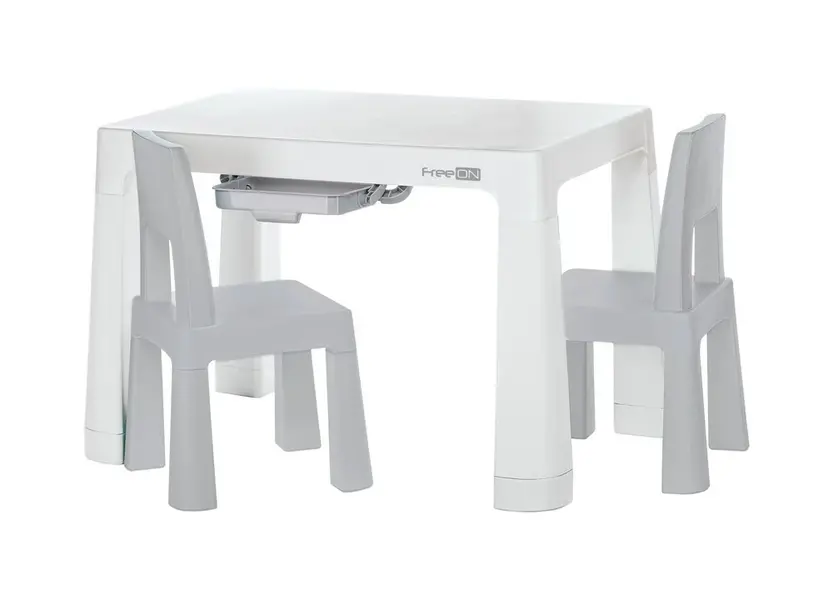Freeon Tavoline dhe karrige plastike set NEO, GRAY, Ngjyra: Hiri
