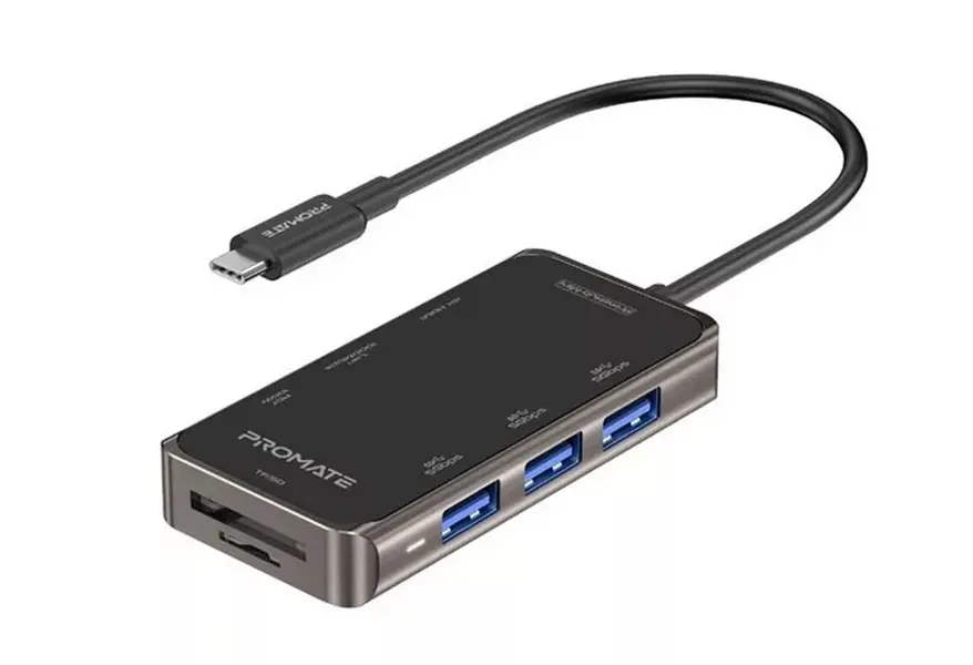 PROMATE PrimeHub-Mini Multi-Port 8-në-1 USB I llojit C shpërndarës"
