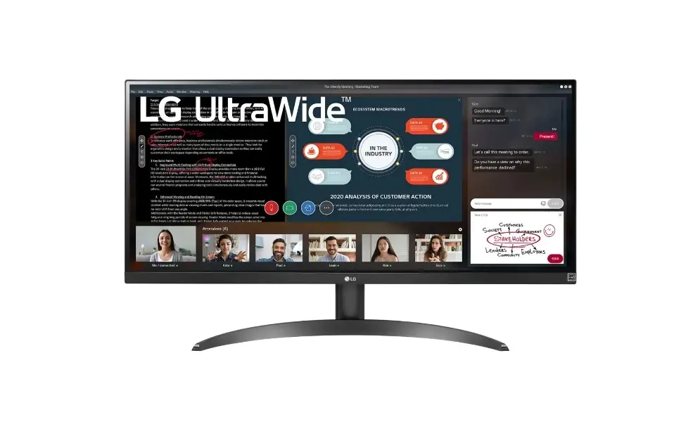 Monitor LG 29'' 29WP500-B 21:9 5ms IPS 2xHDMI VESA UWFHD Black 75Hz